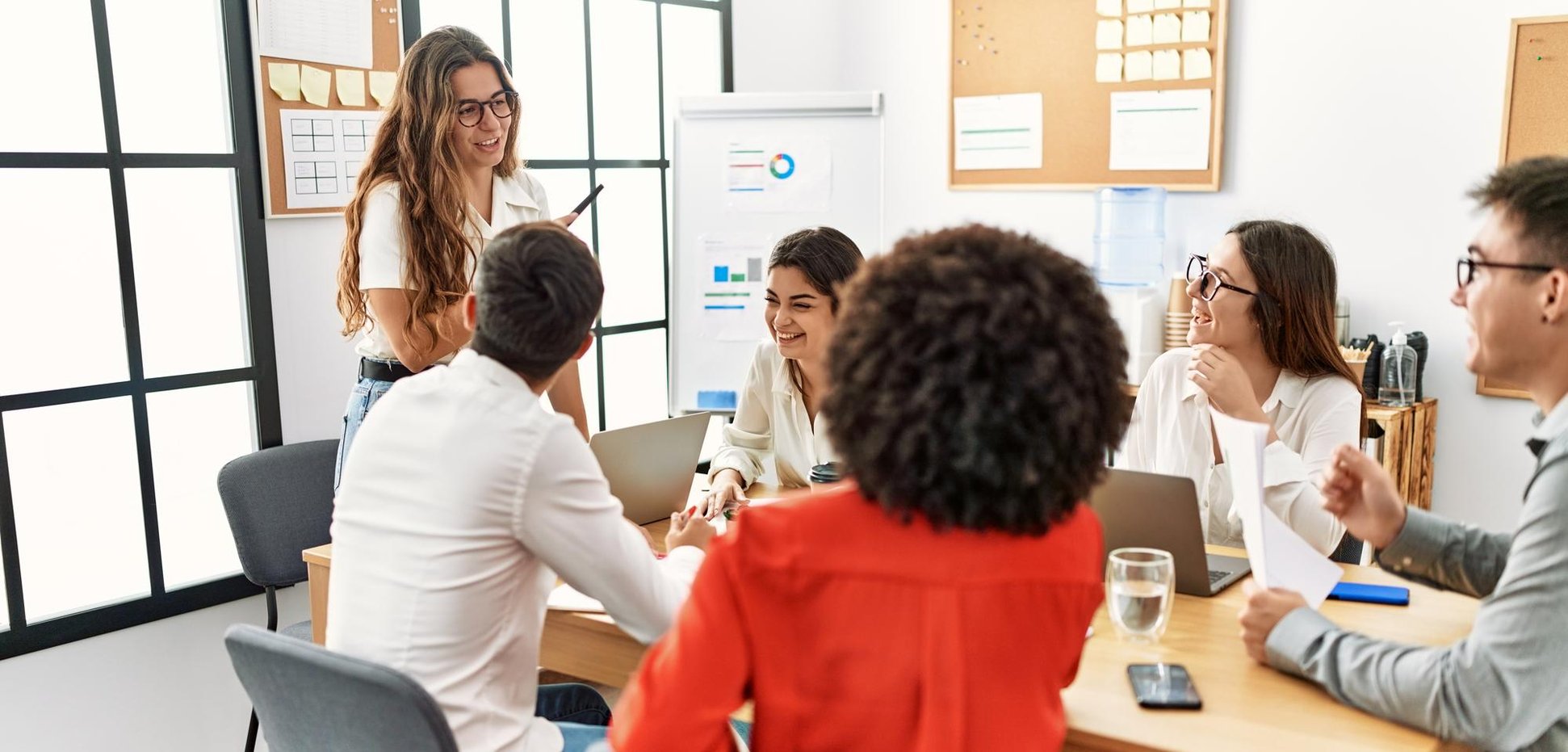 group-business-workers-listening-boss-conference-during-meeting-office group-business-workers-listening-boss-conference-during-meeting-office